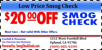 $20 OFF smog check upland $20 OFF smog check upland